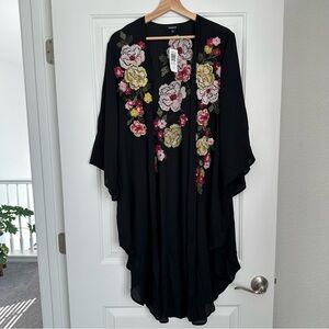 Torrid Black Garment with Floral Detail